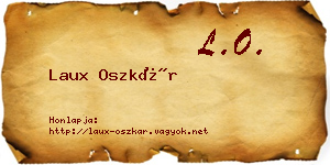 Laux Oszkár névjegykártya